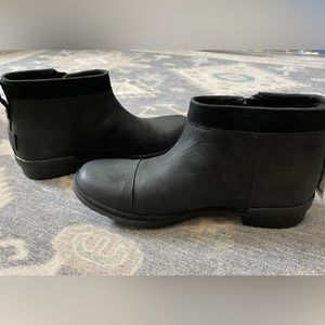 UGG black leather booties